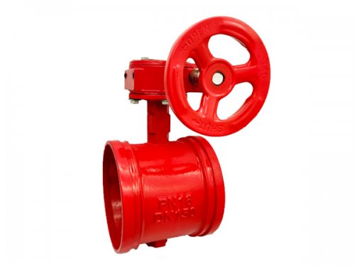 XD381X Worm Gear Grooved Signal Butterfly Valve
